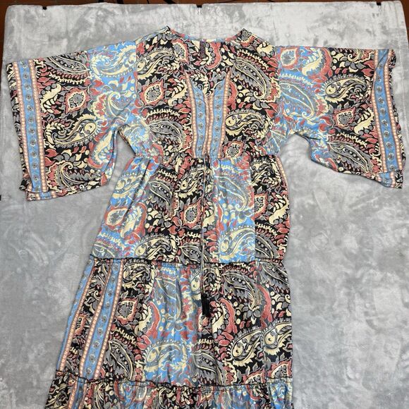 Me 2 Magic Boho Paisley Maxi Dress Women’s 1X Multicolor India Made - Picture 8 of 9